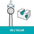 thumbnail image 4 of Escariador Dremel 191 Alta Velocidad Esferico 1/8 2615000191, 4 of 6