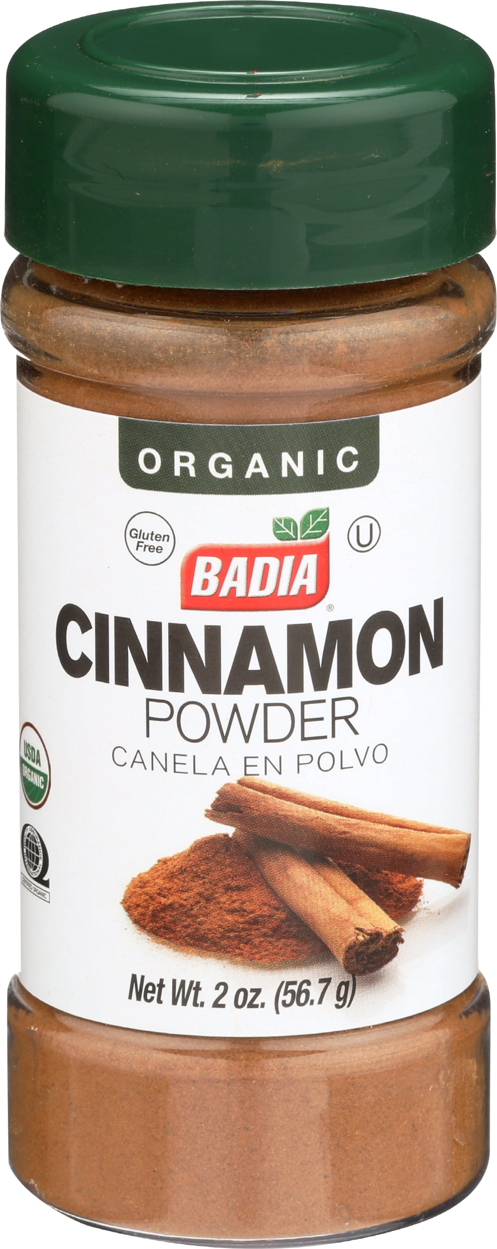 Pack of 8, Badia Organic Cinnamon Powder, 2 oz