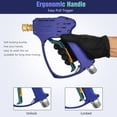 thumbnail image 3 of YeewayVeh Pressure Washer Gun and Foam Cannon Kit, 5000PSI Short Power Washer Gun with M22-14 Connector, 1/4 Inch Quick Foam Cannon Soap Sprayer with 2 Nozzles for Car Wash, Blue, 3 of 9