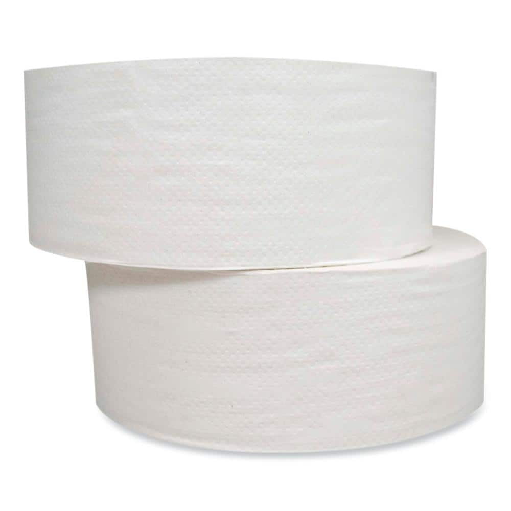 3.25 in. W x 720 ft. L 2-Ply White Septic Safe Jumbo JRT Toilet Paper (12-Rolls/Carton)