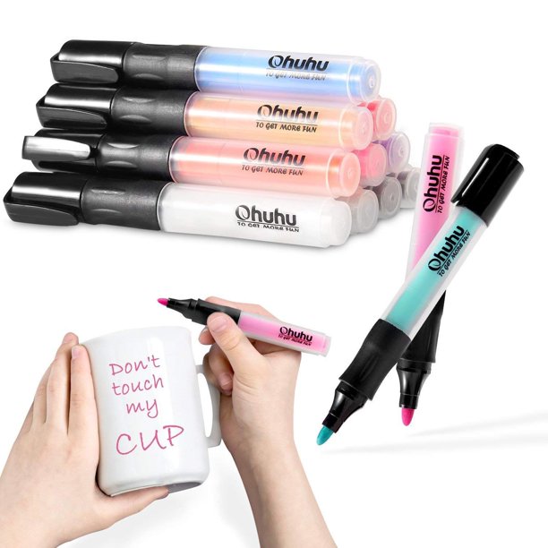 12color Acrylic Marker Pens, Ohuhu Permanent Markers for DIY Ceramic