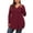 Winered, variant on LANREMON Women's Plus Size Henley Shirts V Neck Button Tunic Tops Casual Long Sleeve Swing Flowy Blouse
