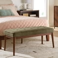 thumbnail image 2 of Better Homes & Gardens Colton 44" Upholstered Accent Bench, Olive, 2 of 11