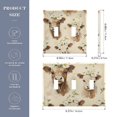 thumbnail image 3 of Dailycode Light Switch Plate Covers 3 Gang Wall Plate Plastics Outlet Covers for Kitchen Home Office Decor Highland Cattle with Garland, 3 of 8