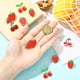 thumbnail image 4 of 1 caja de 10 broches de esmalte de fresa, 5 estilos, broche de cereza roja, aleación de metal, broches de solapa de fresas y cerezas, insignias traseras., 4 of 7