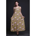 thumbnail image 2 of Bimba Robe Longue en Rayonne Imprimée Florale pour Femmes Chic Bohème Été Maxi Plage-TTTG, 2 of 5
