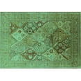 thumbnail image 1 of Ahgly Company Indoor Rectangle Oriental Turquoise Blue Industrial Area Rugs, 8' x 10', 1 of 4