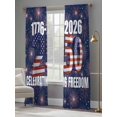 thumbnail image 4 of Independence Day Sheer Curtains 2 Panels Set 250 CELEBRATION FREEDOM Cartoon Firework Sheer Window Curtains Light Filtering Rod Pocket Voile Drapes for Bedroom Living Room 52"X108", 4 of 8