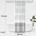 thumbnail image 6 of CAILDANL Boho Sage Green Shower Curtain for Bathroom Stripe Tassel Shower Curtain 72 X 72 Inches Farmhouse Linen, 6 of 7