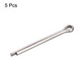 thumbnail image 3 of Uxcell Split Cotter Pin, 3x30mm 316 Stainless Steel Clip Fastener Fitting, Silver 5Pack, 3 of 5