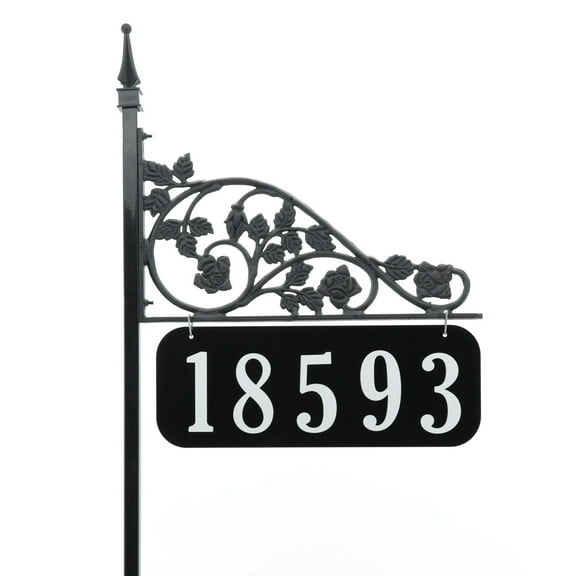 Address America USA Handcrafted, Double-Sided Rose Address Sign