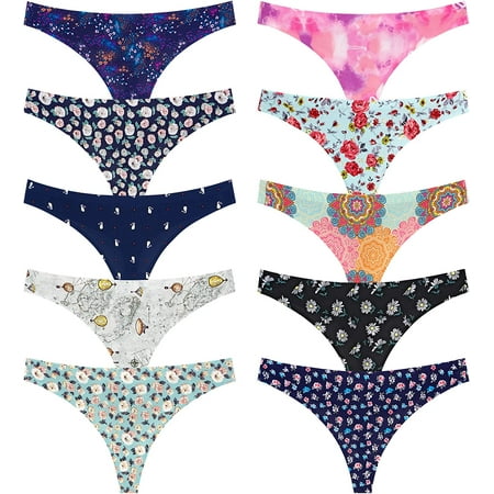 

Thong underwear for women No Show Breathable Cotton Womens Thongs Underwear Seamless Thongs for Women