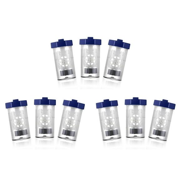 Limpiador de Estuche para Lentes de Contacto con Peróxido de Hidrógeno de 9 Piezas, Lavadora con Clip Rígido para Lentes de Contacto Esclerales Oculares, Portátil