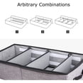 thumbnail image 4 of Clothes Shoes Organizer Multifunction Foldable Under The Bed Storage Box with Dust-Proof Lid 4 Compartment 3Pack, 4 of 7