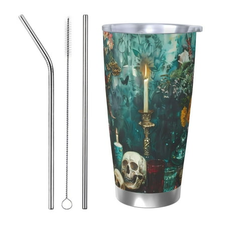 

Matuu Baroque Floral Still Life for 20oz Durable Thermal Cups Keep Drinks Cold and Hot Insulated Car Mug with Lid-Straw Three-piece Set