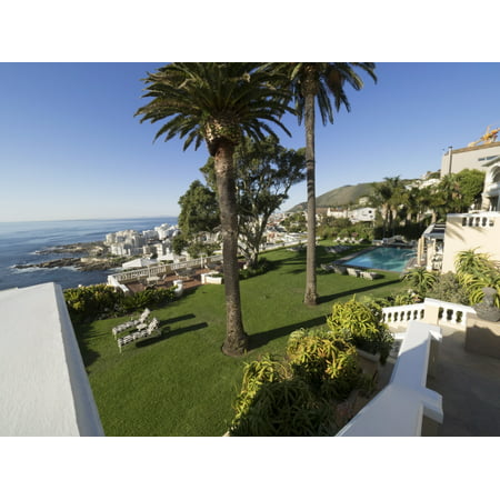 Garden and pool of Ellerman House Bantry Bay Cape Town Western Province South Africa Stretched Canvas - Panoramic Images (9 x