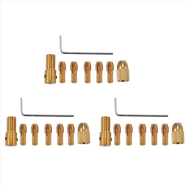 24Pcs 0.5-3Mm PequeñO Kit de Herramientas de Pinza de Broca Eléctrica Mini Twist Chuck