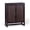 Black, variant on Teamson Home Hatteras Modern Cabinet, Storage with Rattan Doors & Adjustable Shelves, Solid Wood Frame
