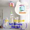 thumbnail image 2 of Juguetes interactivos para gatos de interior, juguete relajante y divertido, juguete eléctrico inteligente para puerta colgante, color rosa., 2 of 5