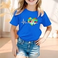 thumbnail image 2 of T-Shirts Filles Imprimé Manches Courtes Col Rond Été T-Shirts Filles 6-7 Ans Mode Filles, 2 of 4