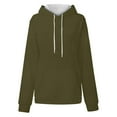 thumbnail image 4 of Womens Hooded Sweatshirts, Hoodies for Women Fall Fashion Loose Fit Solid Color Long Sleeve Pullover with Pockets, 4 of 4