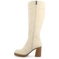 thumbnail image 3 of Journee Womens Letice Platform Square Toe Boots, 3 of 10