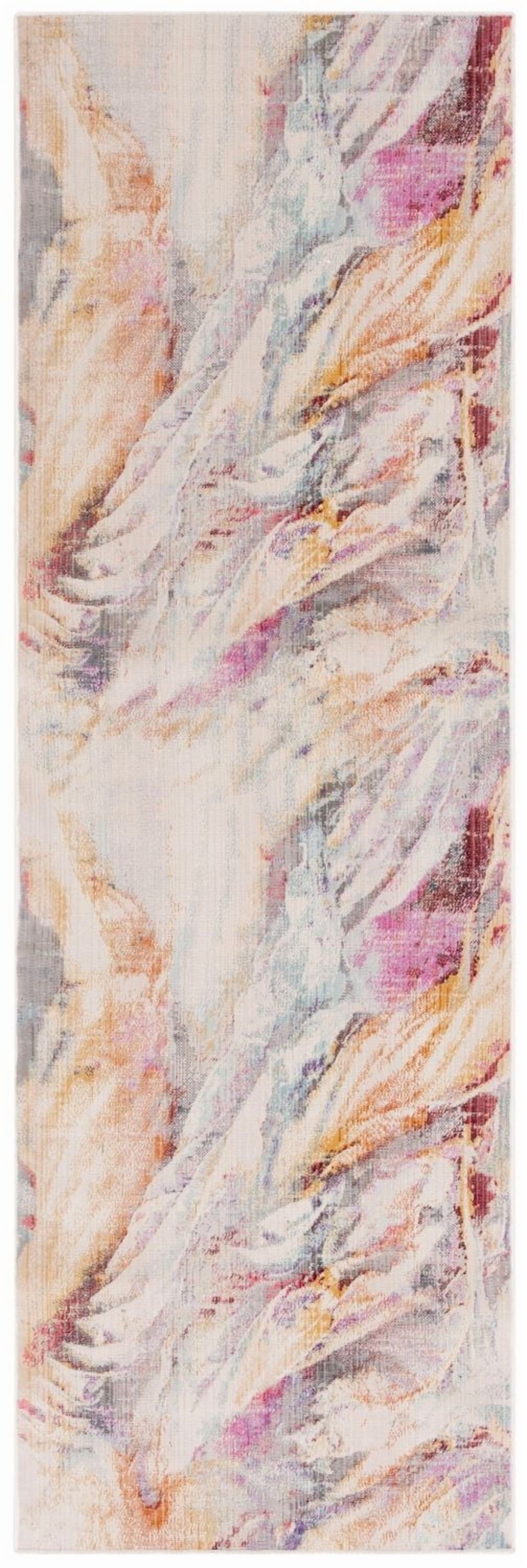 SAFAVIEH Rainbow Kiro Abstract Indoor/Outdoor Area Rug