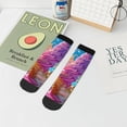 thumbnail image 7 of Pofeuu Rainbow Melting Ice Cream Print 30cm Socks, Adult Running Hiking Socks for Youth and Adult, 7 of 7