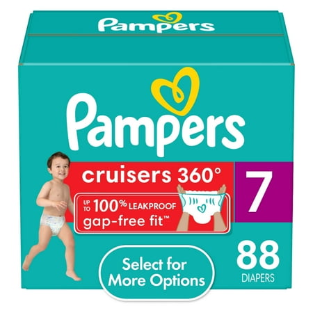 Pampers Cruisers 360 Pull-On Baby Diapers Size 7 88 Count (Select for More Options)