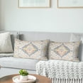 thumbnail image 4 of Set of 2 Boho Style Throw Pillow Cover Ethnic Design Pattern Short Plush Persian Carpet Tribal Pattern Throw Pillow Case Cushion Cover Home Office Decorative Square 12x20 inch, 4 of 6