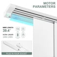 thumbnail image 3 of Yoolax Motorized Sliding Panel Track Blind Blackout Smart Vertical Blinds Electric Window Shade with WiFi Hardwire Power Motor for Patio Glass Door(Blackout Pure White,74"W x 84"H), 3 of 7
