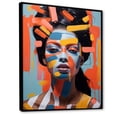 thumbnail image 2 of Designart "Vibrant Essence Colorful Portrait III" Fashion Framed Wall Art - Glam Orange Woman Portrait Bedroom Framed Canvas Wall Art, 2 of 6
