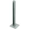 CRL PSB2BAGY Agate Gray AWS Steel Stanchion for 90 Degree Round Corner Posts