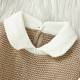 thumbnail image 3 of GigrtiJin 0-9 Months Preemie Newborn Baby Knit Sweater Solid Color Doll Collar Long Sleeve Blouse Cute Thernal Comfy Tops, 3 of 6