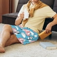 thumbnail image 5 of Balery Panda Flying in the Sky Men's Cotton Knit Pajama Shorts Waistband & Pockets,Short Pajama Pants-Medium, 5 of 8