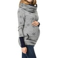 thumbnail image 2 of CKpwisy 3 in 1 Maternity Kangaroo Hooded Sweatshirt for Baby & Mother,Maternity Carrying Parka for Back or Chest Wear, Baby Carriers Holder Hoodie Pregnant Maternity Sweater Women Fall, 2 of 8