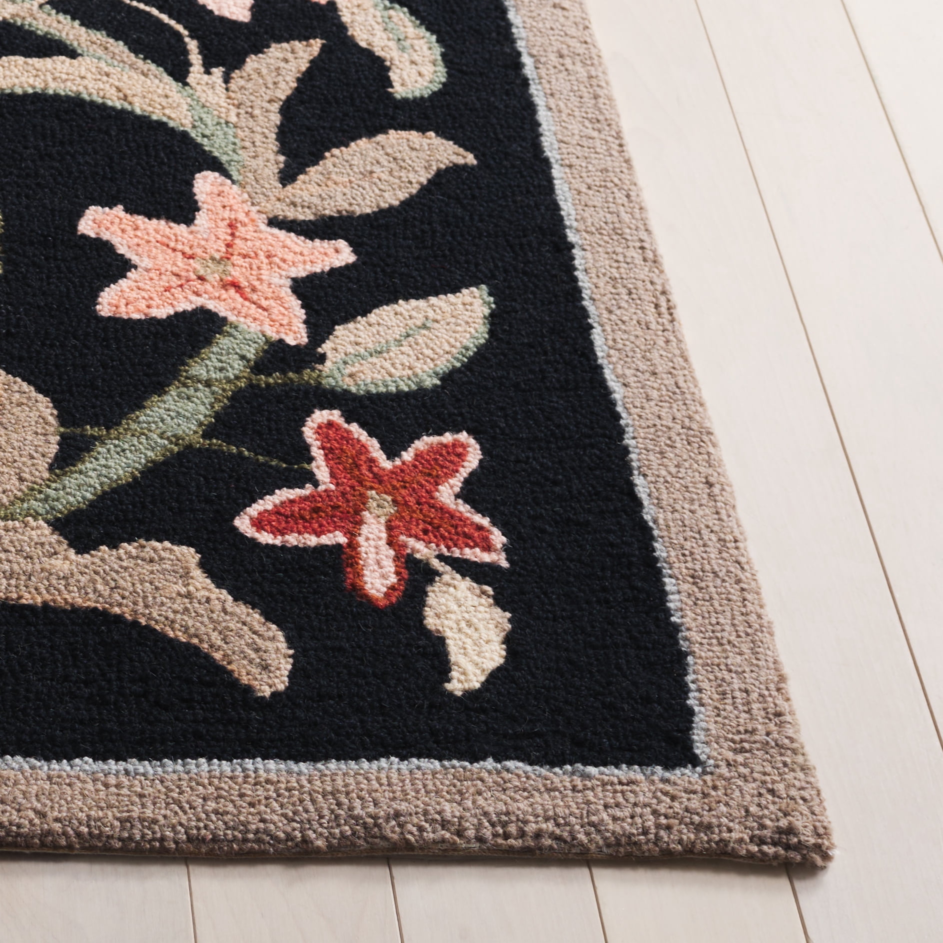 Safavieh Chelsea Baxter Bordered Wool Area Rug, Black, 10' x 14'