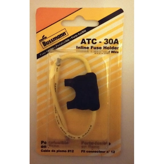 Bussmann In-Line ATC Fuse Holder - 30 Amp, 32 V - Automotive, Universal Fit