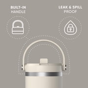 Hydrapeak Nomad 32 oz Tumbler with Handle and Straw Lid, Leakproof, Double Insulated, 32oz Cup Stainless Steel (Stone)