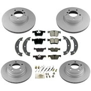 Rotors Ceramic Pads 8pc kt Fits For BMW 320i 13-18 with out Blue Caliper or GT