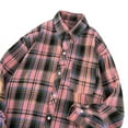 thumbnail image 4 of Aimik Hanes Long Sleeve Shirts for Men Flannel Button Down Shirt Big and Tall Plaid Shirt Casual Fall Shirts Soft Dress Shirts-Pink XXL, 4 of 4