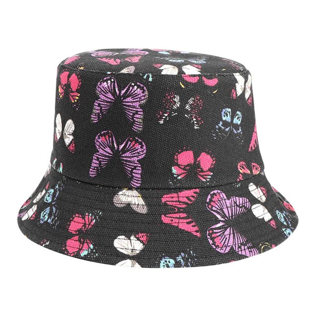 Mujeres y hombres al aire libre patrón de impresión de mariposa sombrero sombrero de pescador gorra para el sol Fridja nalpqowj976