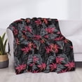 thumbnail image 3 of Fuzoiu Colorful Hawaii Palms Print Flannel Blanket,Throw Blanket,Flannel Home Decor,Fleece Bed Blankets,Cozy Soft Blanket for Bed, Sofa, Camping, and Travel-80"x60", 3 of 6