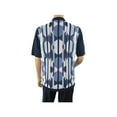 thumbnail image 2 of Mens Stacy Adams Italian Style Knit Woven Shirt Short Sleeves 3117 Navy Blue, 2 of 6