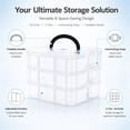 thumbnail image 3 of Craft Organization and Storage, NOGIS 3-Tier Craft Box with Dividers-18 Compartments, Plastic Organizers Containers, Bead Organizers for Art Craft Storage, Kids Toys, Jewelry,Tool (White), 3 of 7
