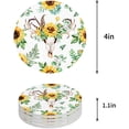 thumbnail image 1 of POGLIP Sunflowers Set of 8 Round Coaster for Drinks, Absorbent Ceramic Stone Coasters Cup Mat with Cork Base for Home Kitchen Room Coffee Table Bar Decor, 1 of 5