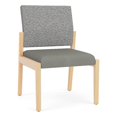 thumbnail image 1 of Pemberly Row Chaise d'Appoint Sans Accoudoirs pour Réception, Cadre en Bois, Gris, 1 of 5