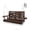 Deep Brown, variant on Innovaze 5 Ft Outdoor Wooden Porch Swing with Cupholders, Heavy Duty 880 LBS for 3 Seater,All-Weather resistant, Black