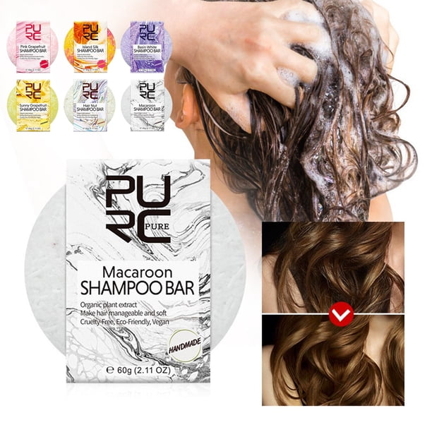 Champú Jabón en barra para cabello seco y encrespado | Pomelo Natural Coco Aloe | Limpiador sólido humectante y voluminizador | Aroma refrescante | Tamaño de viaje | Unisex | 63 g | 1 ud.