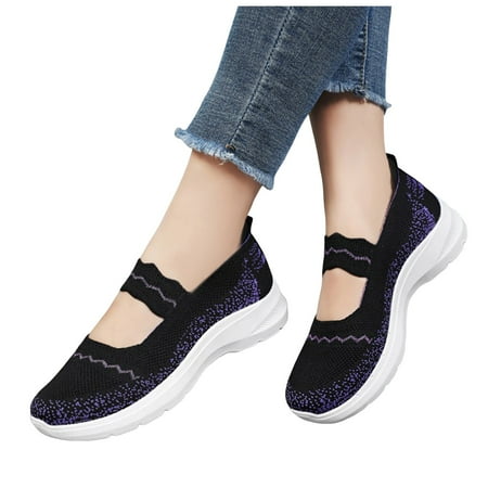 

Womens Slip On Shoes Work Non Slip Sneakers Walking Shoes